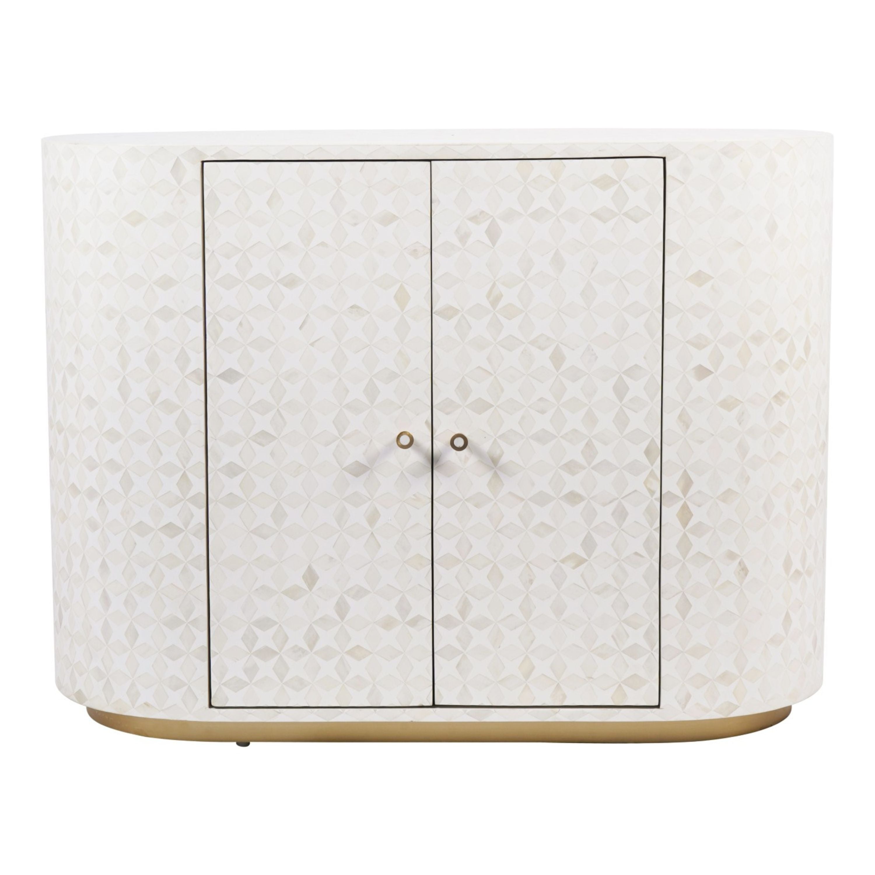 Aspen White Bone Inlay & Gold Sideboard | Small